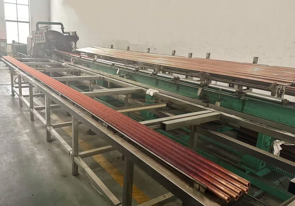 Copper Fin Tubes Extruding